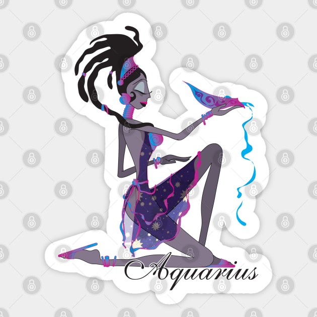 Starlight Aquarius Sticker by The Cuban Witch